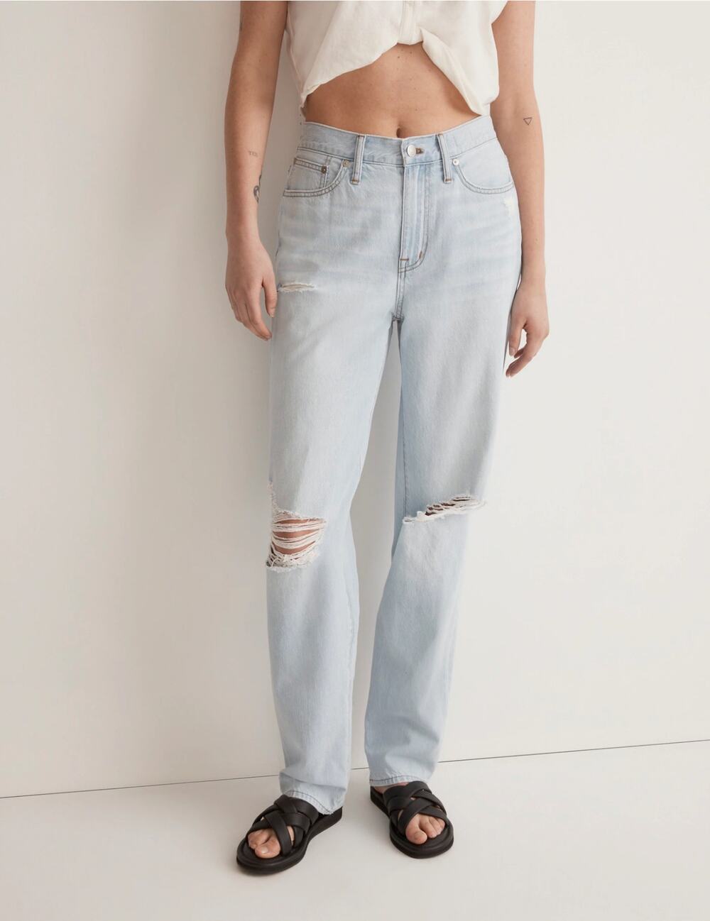 New Madewell The Slouchy Boyjean in Andora Wash Women's Size 27P